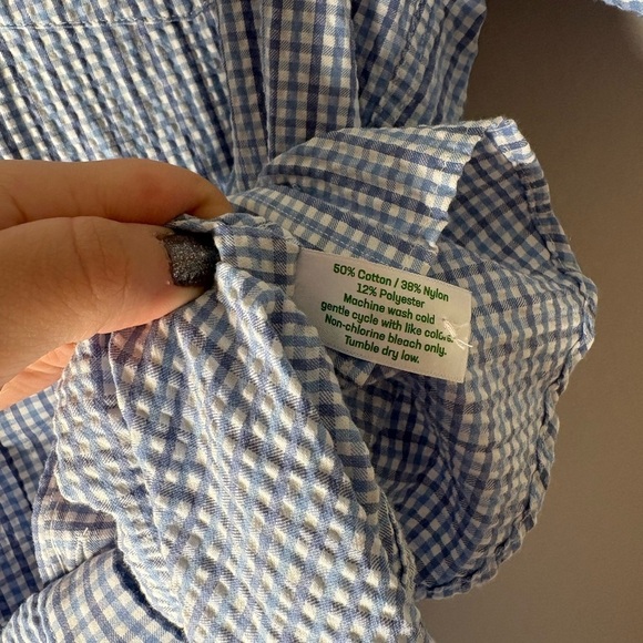 Criquet Men’s Blue Plaid Polo Golf Shirt Large Button Up Short Sleeve - Picture 4 of 5